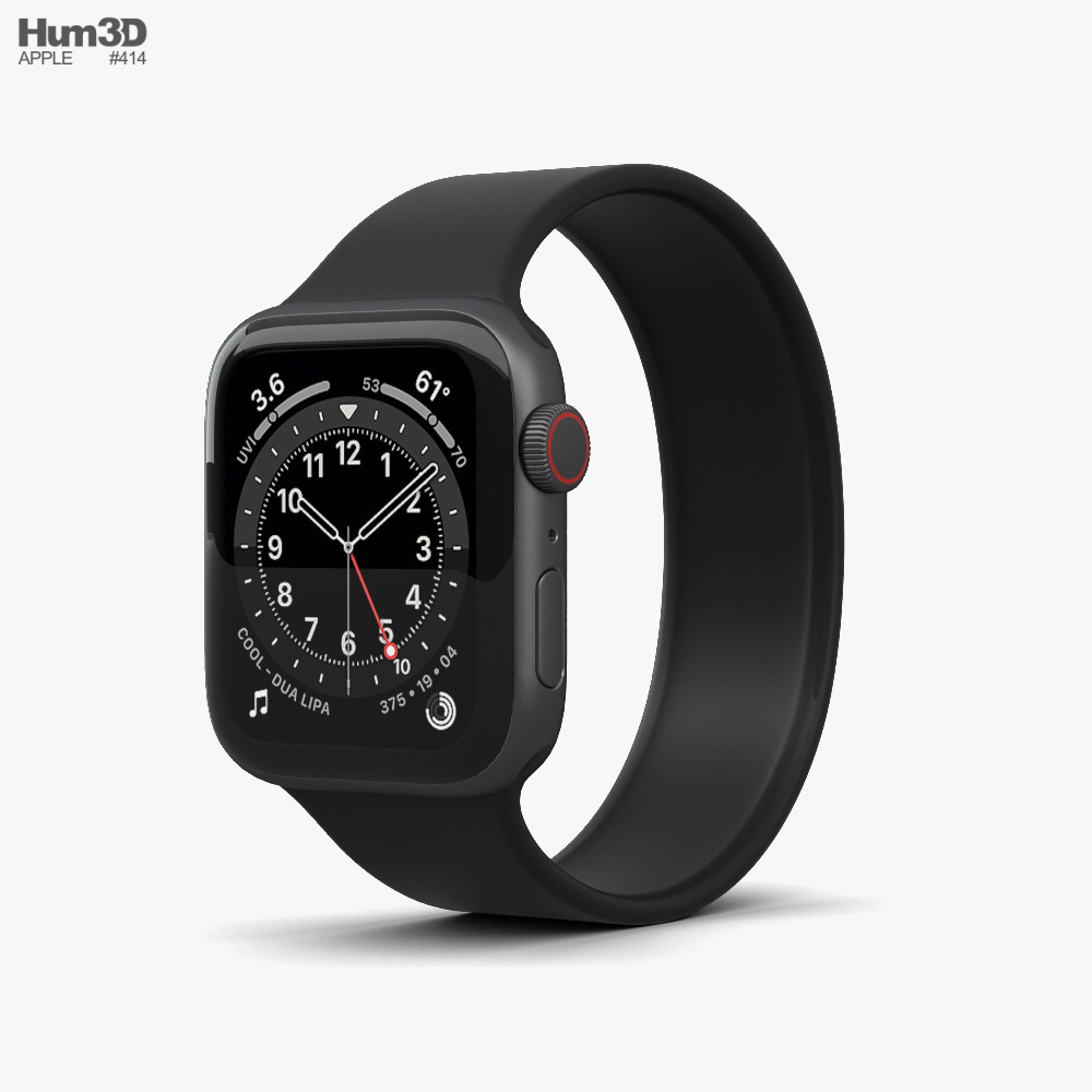 Apple Watch Series 6 40mm Aluminum Space Gray 3Dモデル