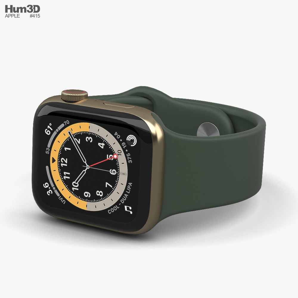 Apple Watch Series 6 40mm Stainless Steel Gold 3D model