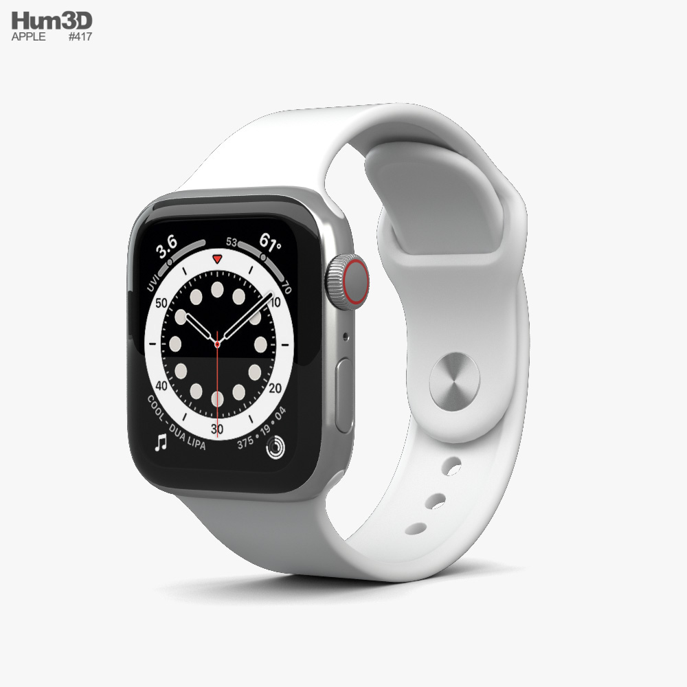 Apple Watch Series 6 40mm Stainless Steel Silver 3D 모델 