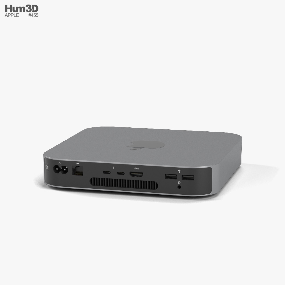 Apple Mac mini 2020 M1 Silver 3Dモデル download