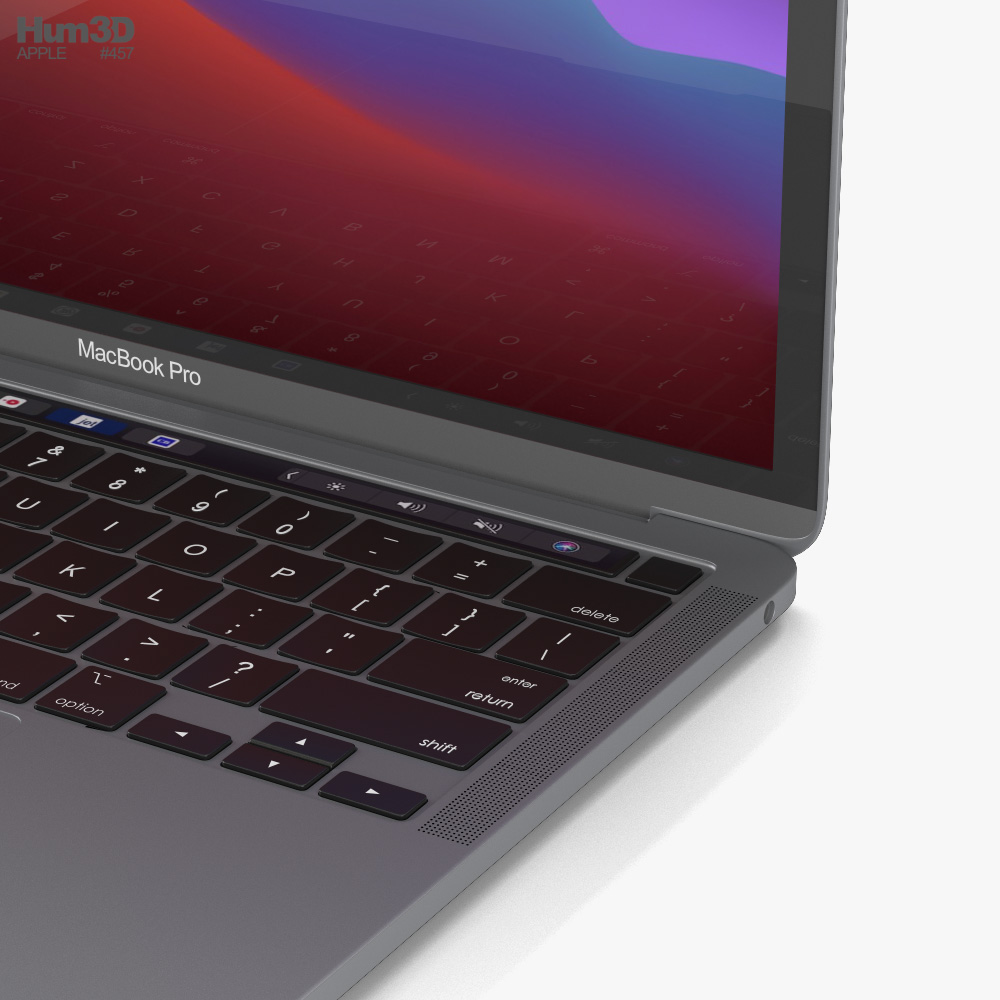 Apple MacBook Pro 13-inch 2020 M1 Space Gray Modelo 3d