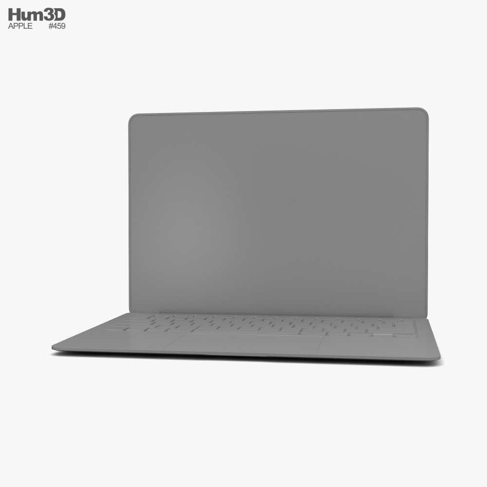 Apple MacBook Air 2020 M1 Silver 3D model - Download Electronics