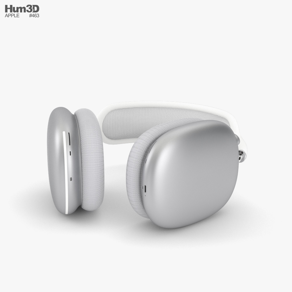 Apple AirPods Max Silver 3Dモデル