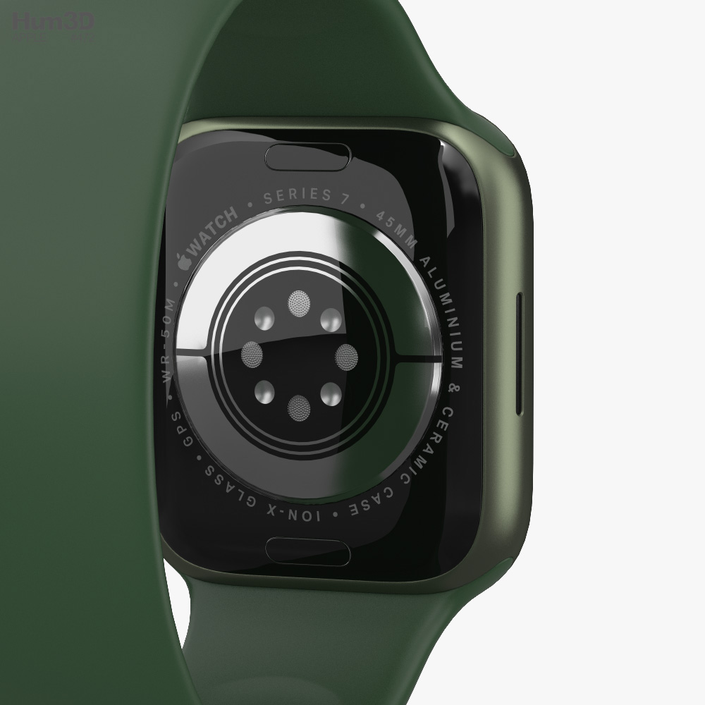 Apple Watch Series 7 45mm Green Aluminum Case with Solo Loop 3D model