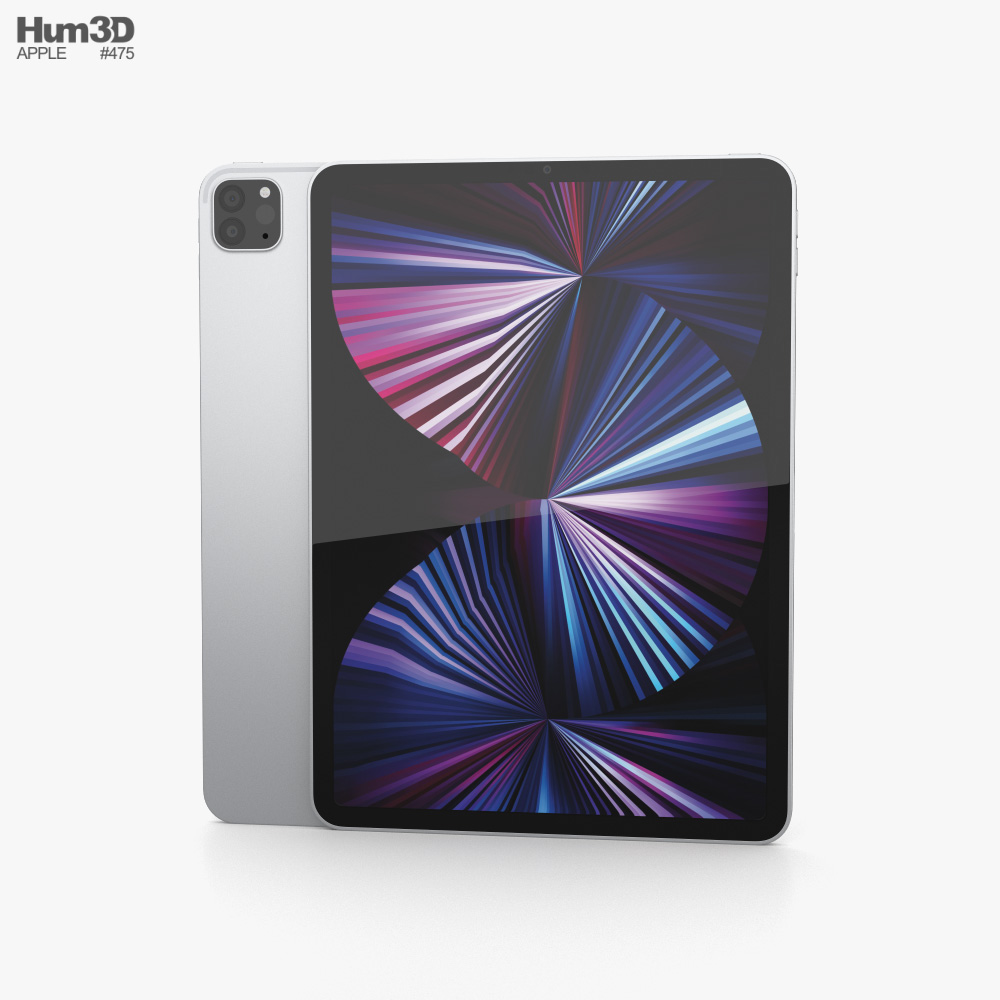 Apple iPad Pro 11-inch 2021 Silver Modelo 3D