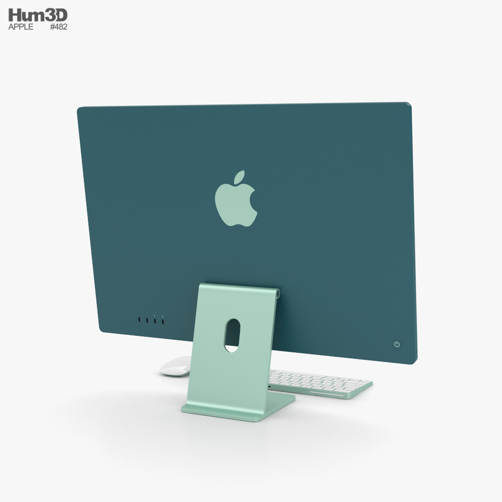 modèle 3D de Apple iMac 24 pouces 2021 Set Toutes Couleurs