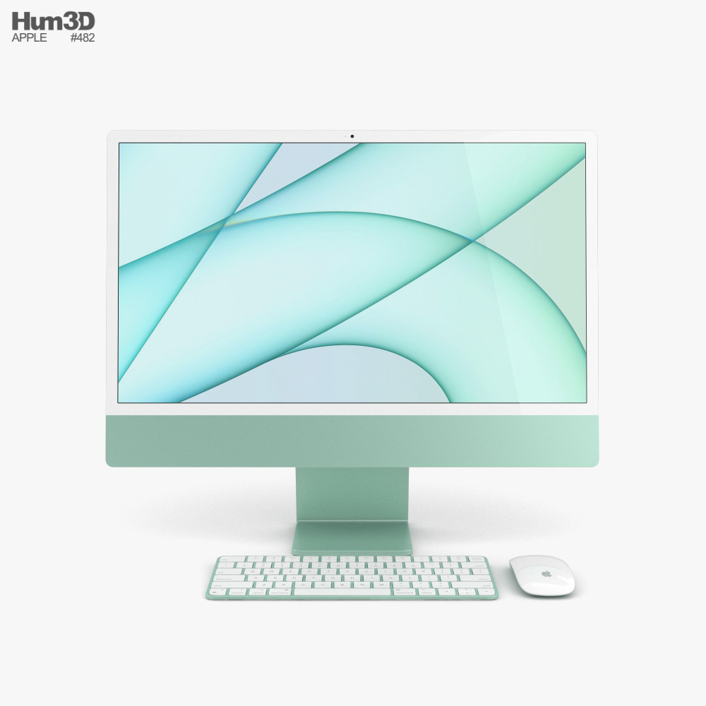 Apple iMac 24-inch 2021 Green 3Dモデル download