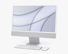 Apple iMac 24-inch 2021 Silver 3D model