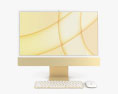 Apple iMac 24-inch 2021 Amarelo Modelo 3d