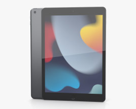 Apple iPad 10.2 (2021) Space Gray 3D模型