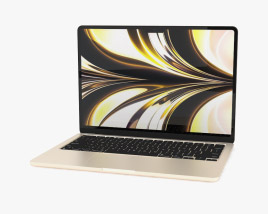 Apple MacBook Air M2 2022 Starlight 3D model