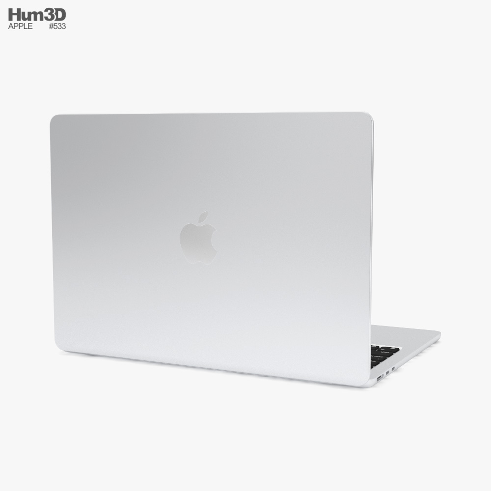 Apple MacBook Air M2 2022 Silver 3Dモデル ダウンロード