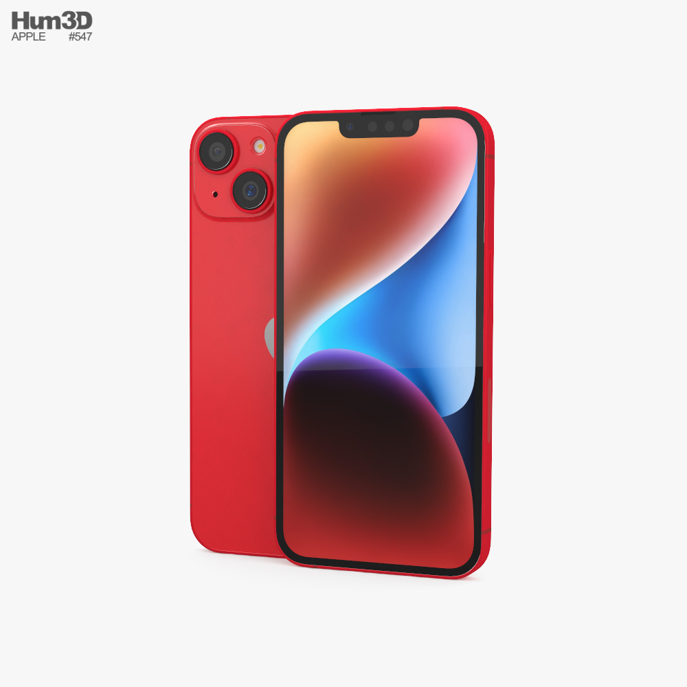 Apple IPhone 14 Red 3D model