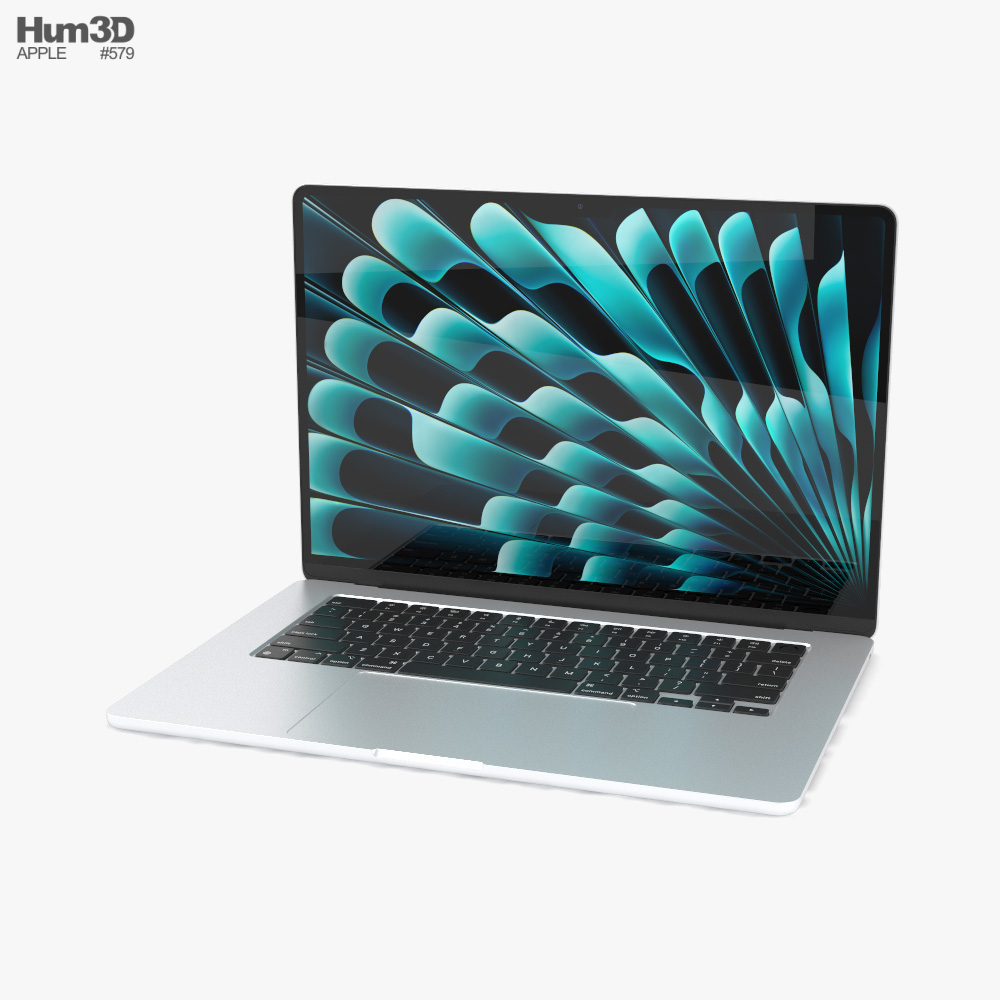 Apple MacBook Air 15 inch 2023 Silver 3D model