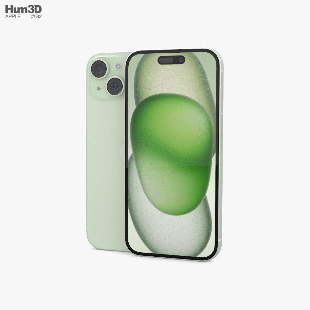 Apple iPhone 15 Green Modello 3D