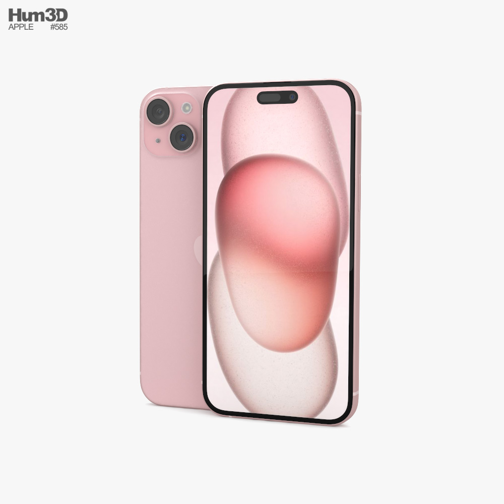 Apple iPhone 15 Plus Pink Modelo 3d