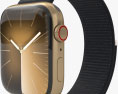 Apple Watch Series 9 41mm Gold Stainless Steel Case with Sport Loop 3D模型