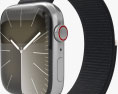 Apple Watch Series 9 41mm Silver Stainless Steel Case with Sport Loop 3D模型