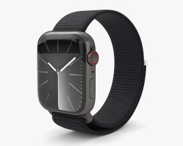 Apple Watch Series 9 41mm Graphite Stainless Steel Case with Sport Loop 3D model