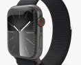 Apple Watch Series 9 45mm Graphite Stainless Steel Case with Sport Loop 3D 모델 