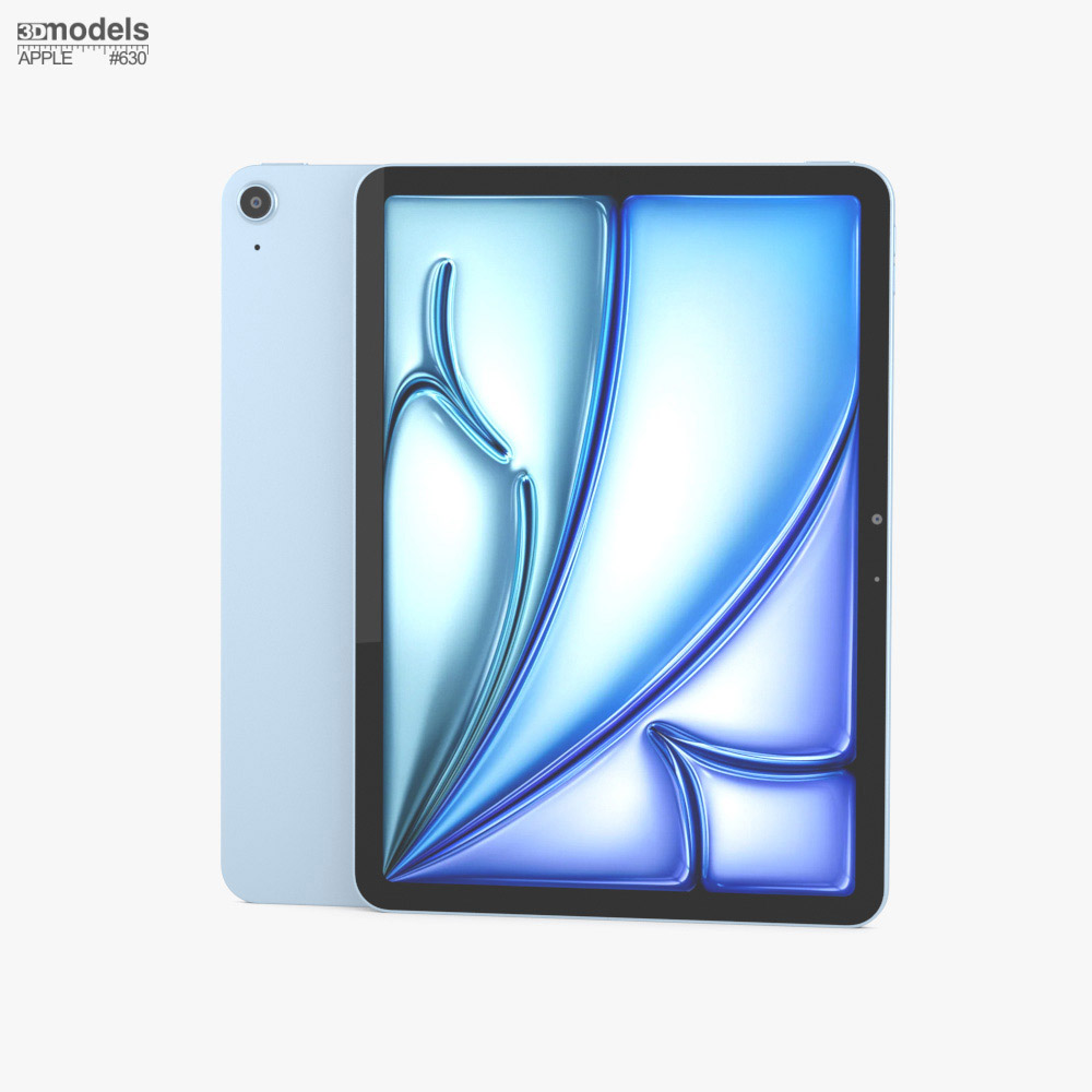Apple iPad Air M2 11-inch (2024) Blue Modelo 3D