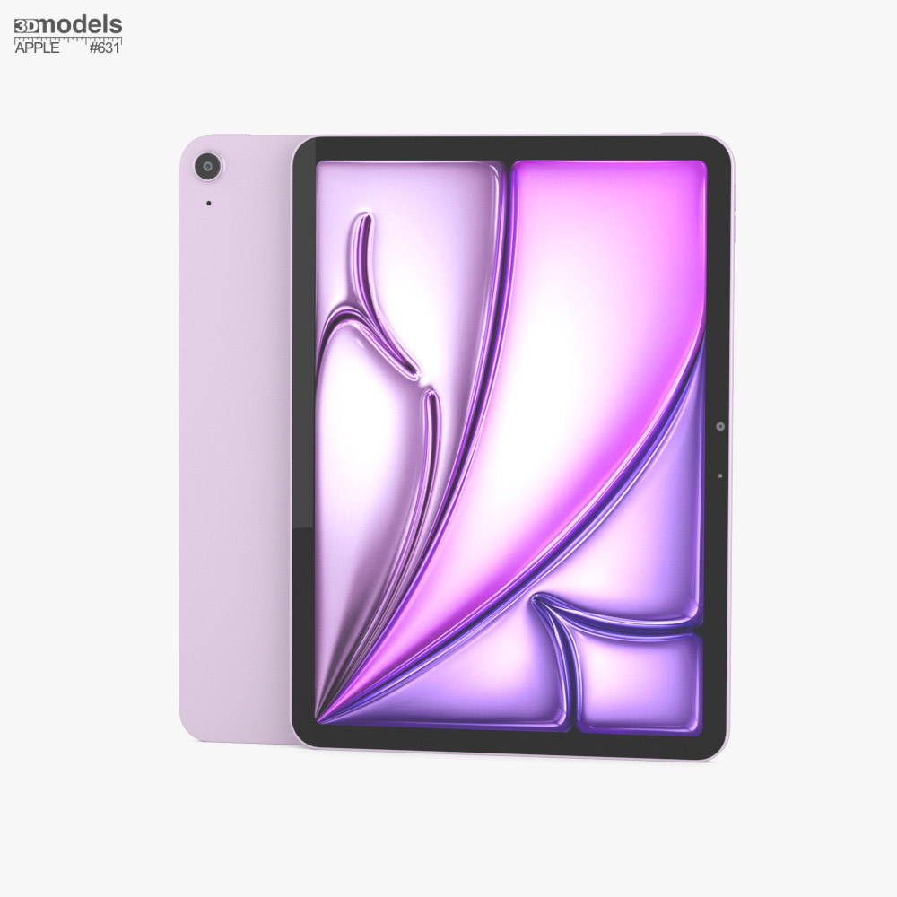 Apple iPad Air M2 11-inch (2024) Purple 3D 모델 