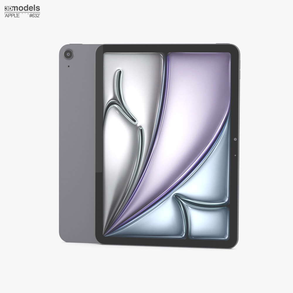 Apple iPad Air M2 11-inch (2024) Space Gray Modelo 3D