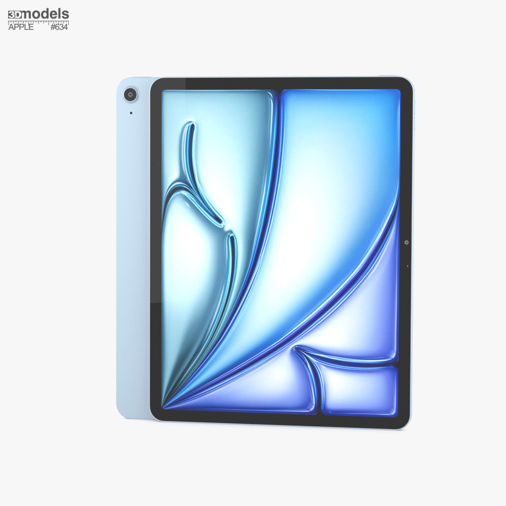 Apple iPad Air M2 13-inch (2024) Blue 3D-Modell