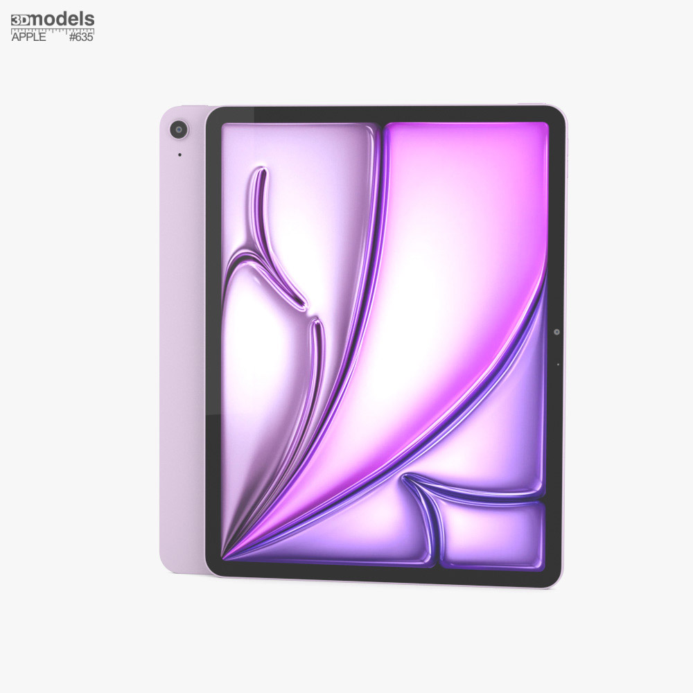 Apple iPad Air M2 13-inch (2024) Purple Modelo 3d