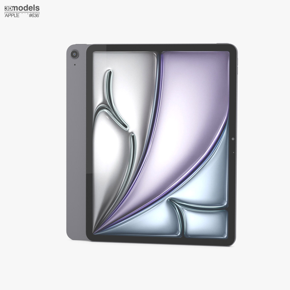 Apple iPad Air M2 13-inch (2024) Space Gray Modello 3D