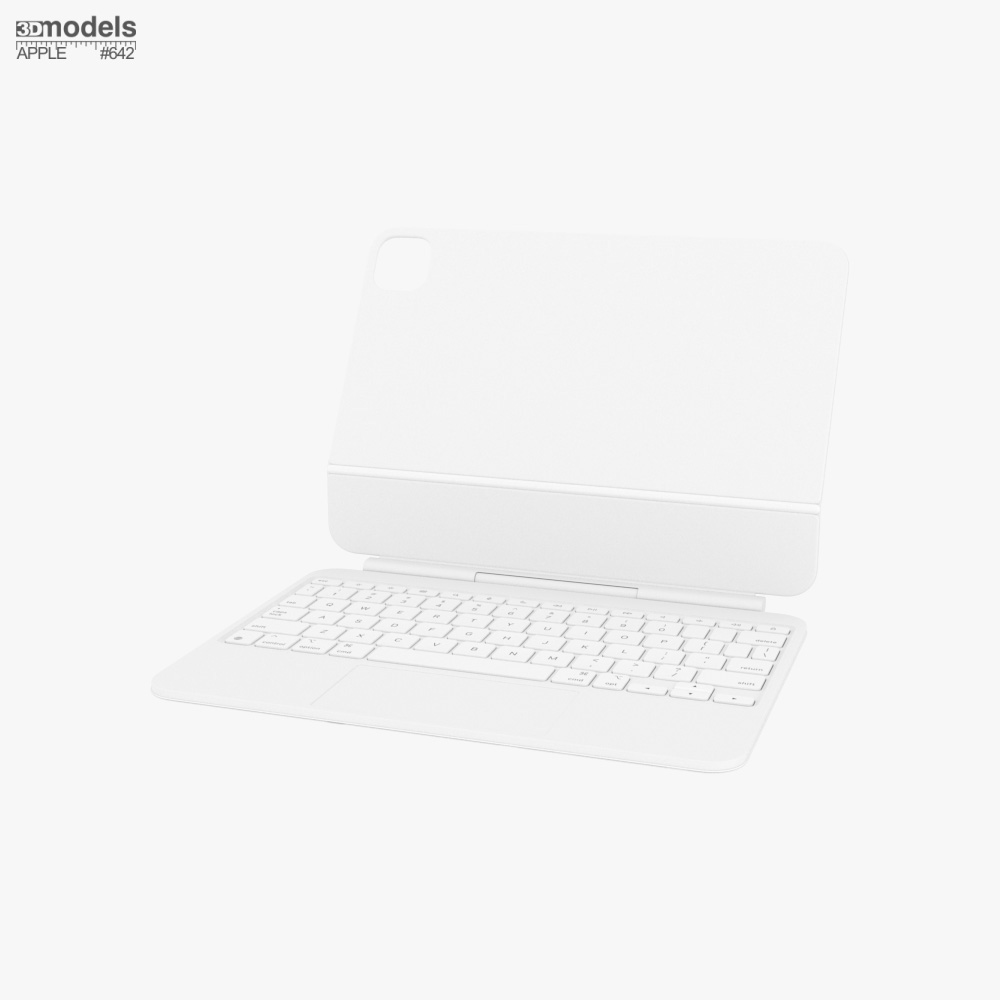 Apple Magic Keyboard 2024 White Modèle 3d