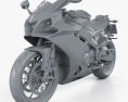 Aprilia RSV4 RF 2018 3Dモデル clay render