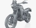 Aprilia Tuareg 660 2024 3d model clay render