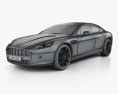 Aston Martin Rapide 2010 3d model wire render