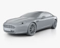 Aston Martin Rapide 2010 3d model clay render