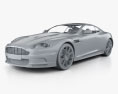 Aston Martin DBS 2015 3d model clay render