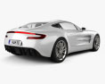 Aston Martin One-77 2013 3D模型 后视图