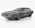 Aston Martin Lagonda 1985 3D模型 wire render