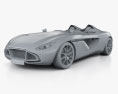 Aston Martin CC100 Speedster 2014 3d model clay render
