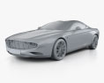 Aston Martin DB9 Coupe Zagato Centennial 2016 3Dモデル clay render