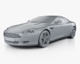 Aston Martin DB9 2008 3d model clay render