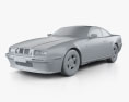 Aston Martin Virage 1995 3d model clay render