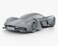 Aston Martin AM-RB 2018 3Dモデル clay render
