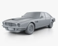Aston Martin Lagonda V8 saloon 1974 3d model clay render