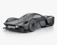 Aston Martin Valkyrie 2018 3D 모델  wire render
