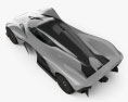 Aston Martin Valkyrie 2018 Modello 3D vista dall'alto