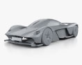 Aston Martin Valkyrie 2018 3D模型 clay render