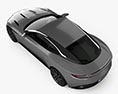 Aston Martin DB11 с детальным интерьером 2020 3D модель top view