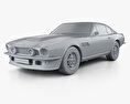 Aston Martin V8 Vantage 1972 3D-Modell clay render