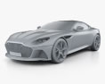 Aston Martin DBS Superleggera 2020 3d model clay render